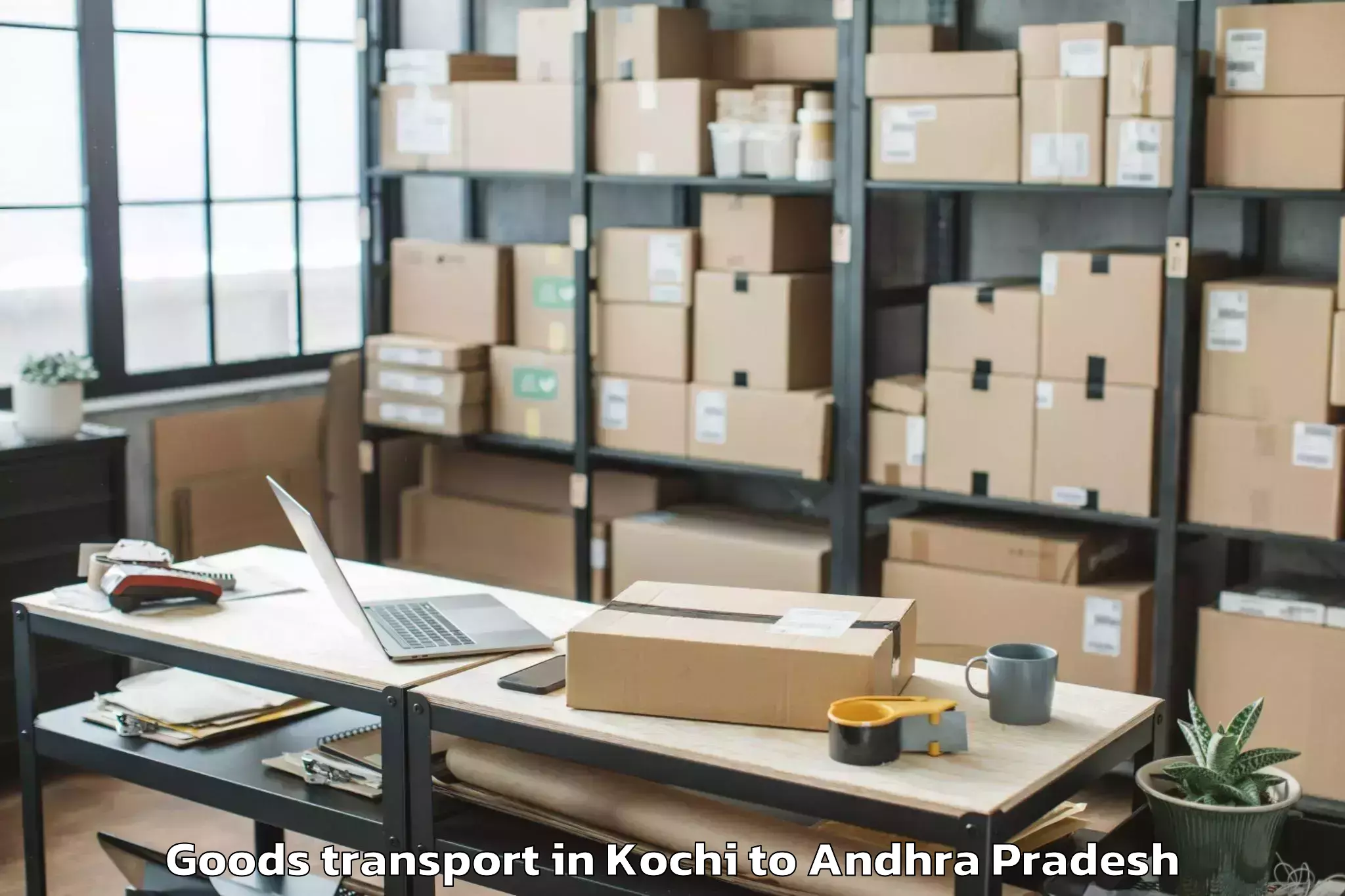 Hassle-Free Kochi to Simhadripuram Goods Transport